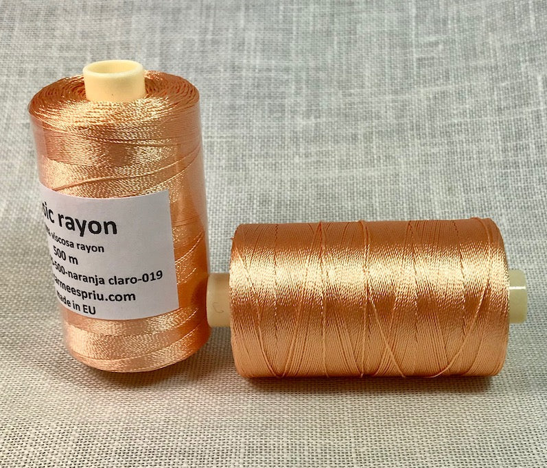 Rayón naranja claro color 019