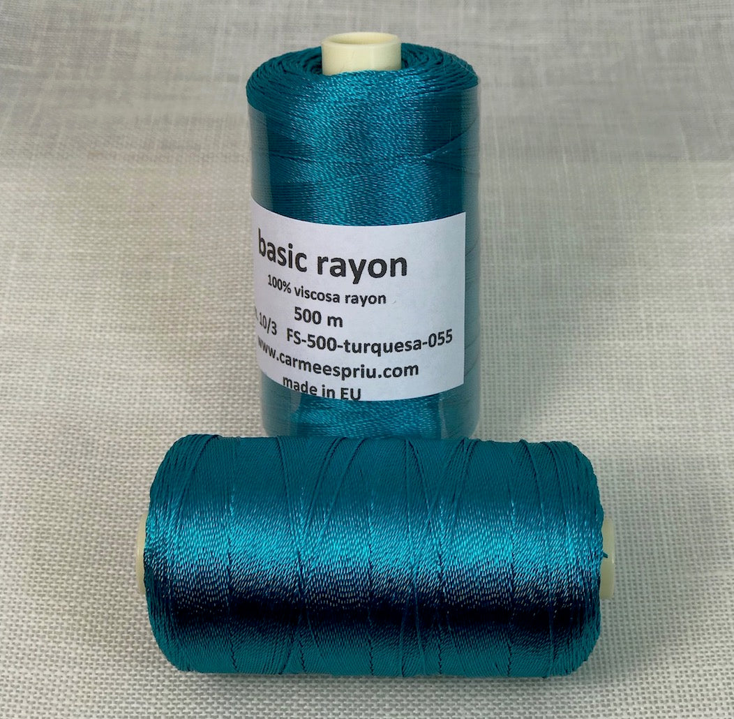 Rayón turquesa color 055