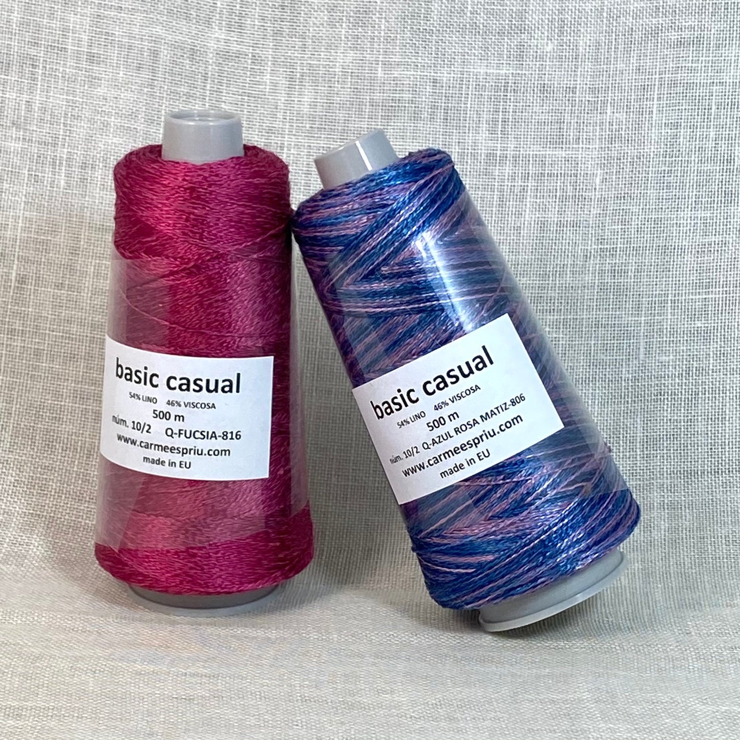 Casual "Compañeros de Viaje" fucsia y azul rosa matiz