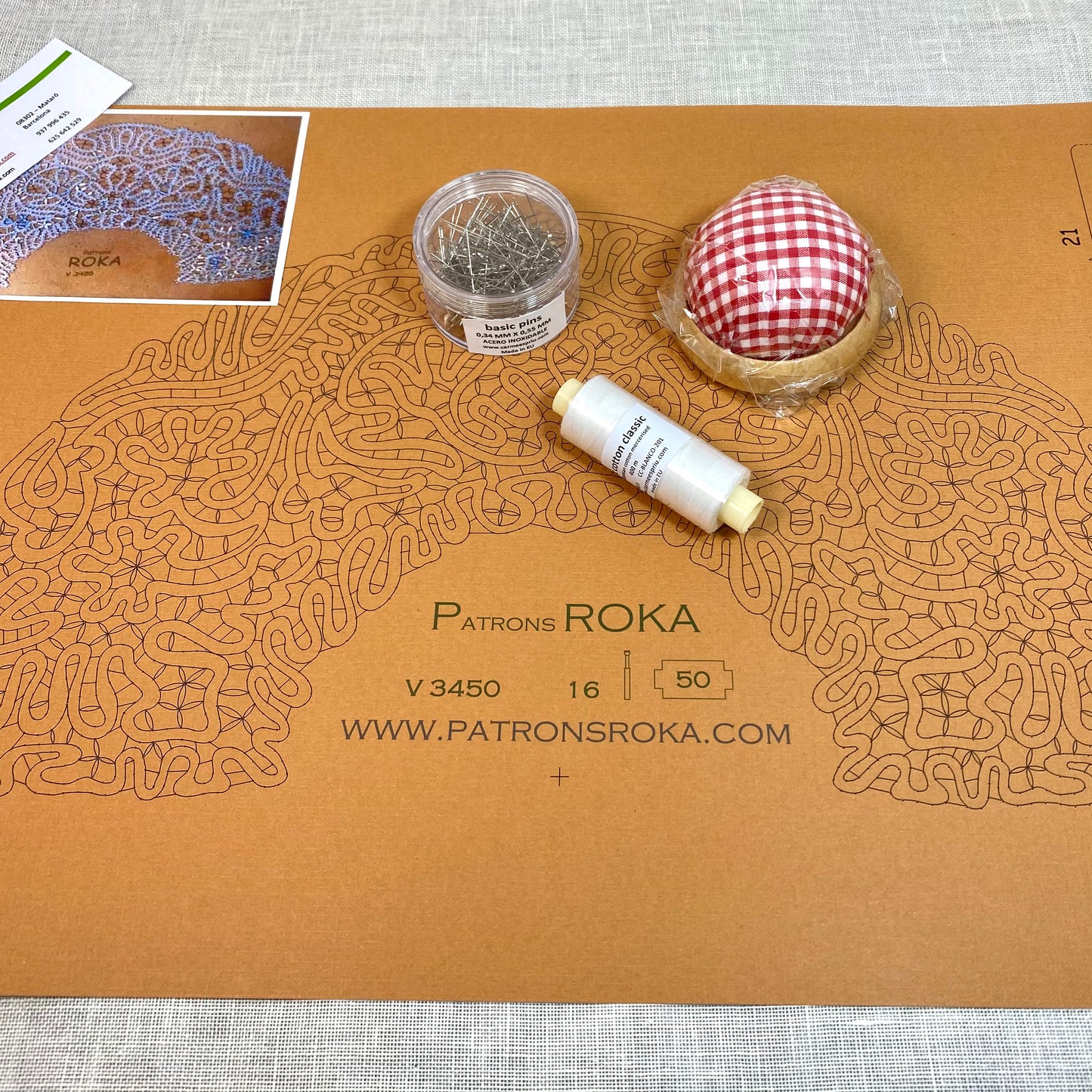 Bobbin lace kit Fan model no. 1