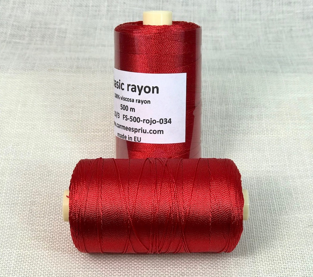 Rayón rojo color 034