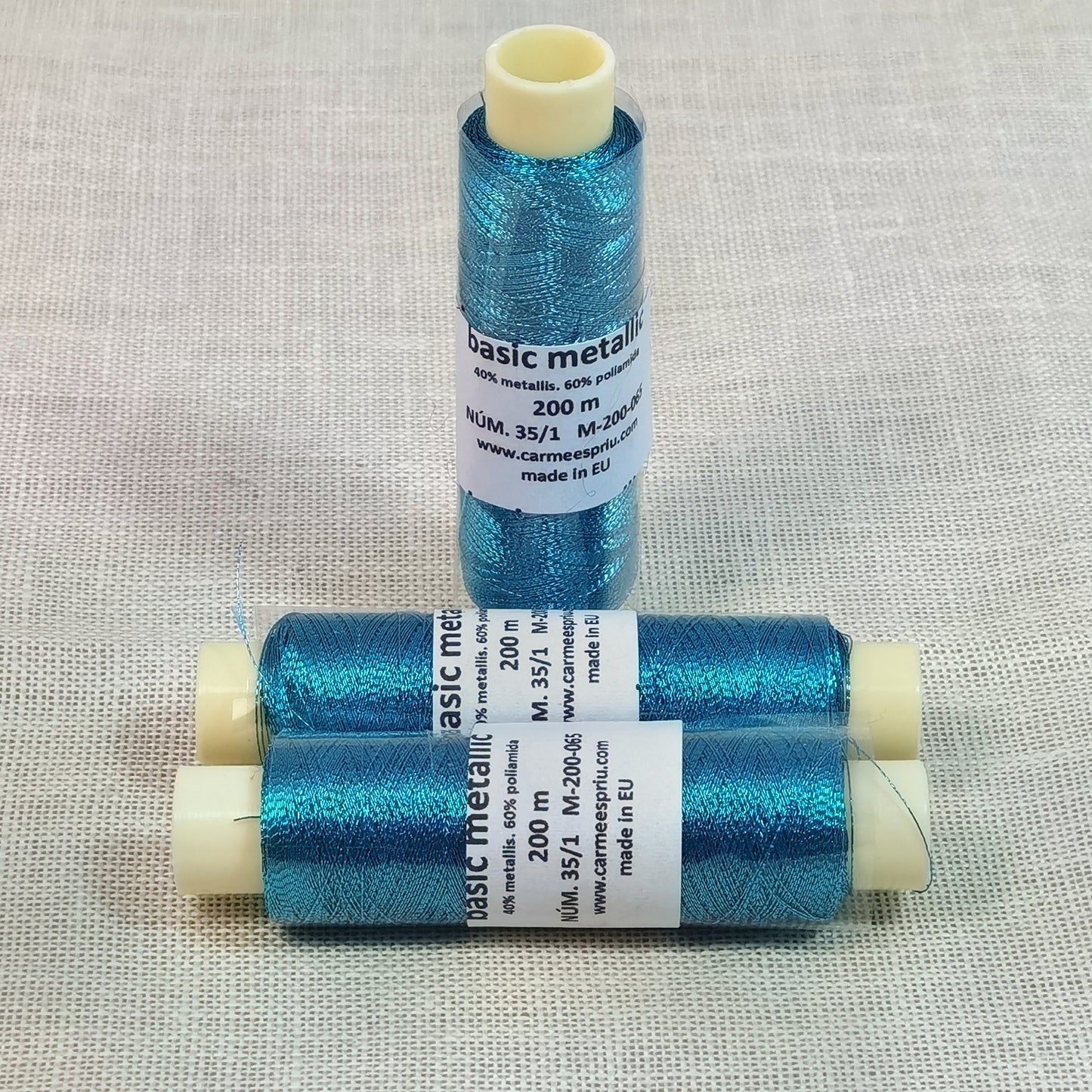 Hilo metalizado de 1 cabo basic metalic 065 turquesa