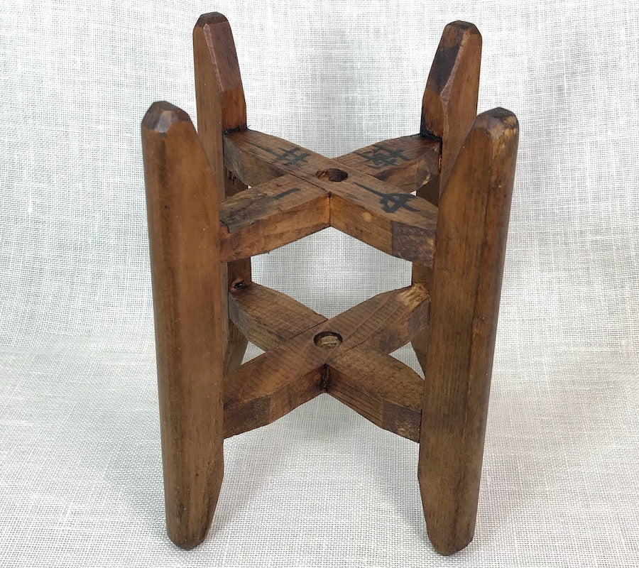 Antique Japanese wooden coil