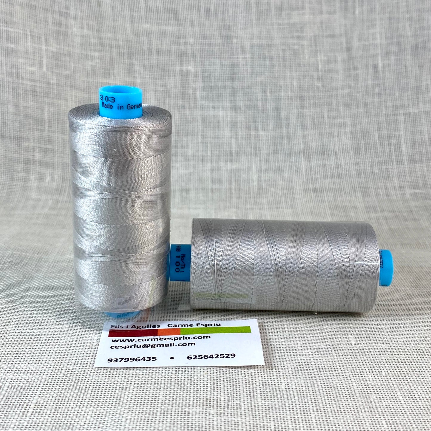 Gütermann fil de seda S-303 color 38 gris
