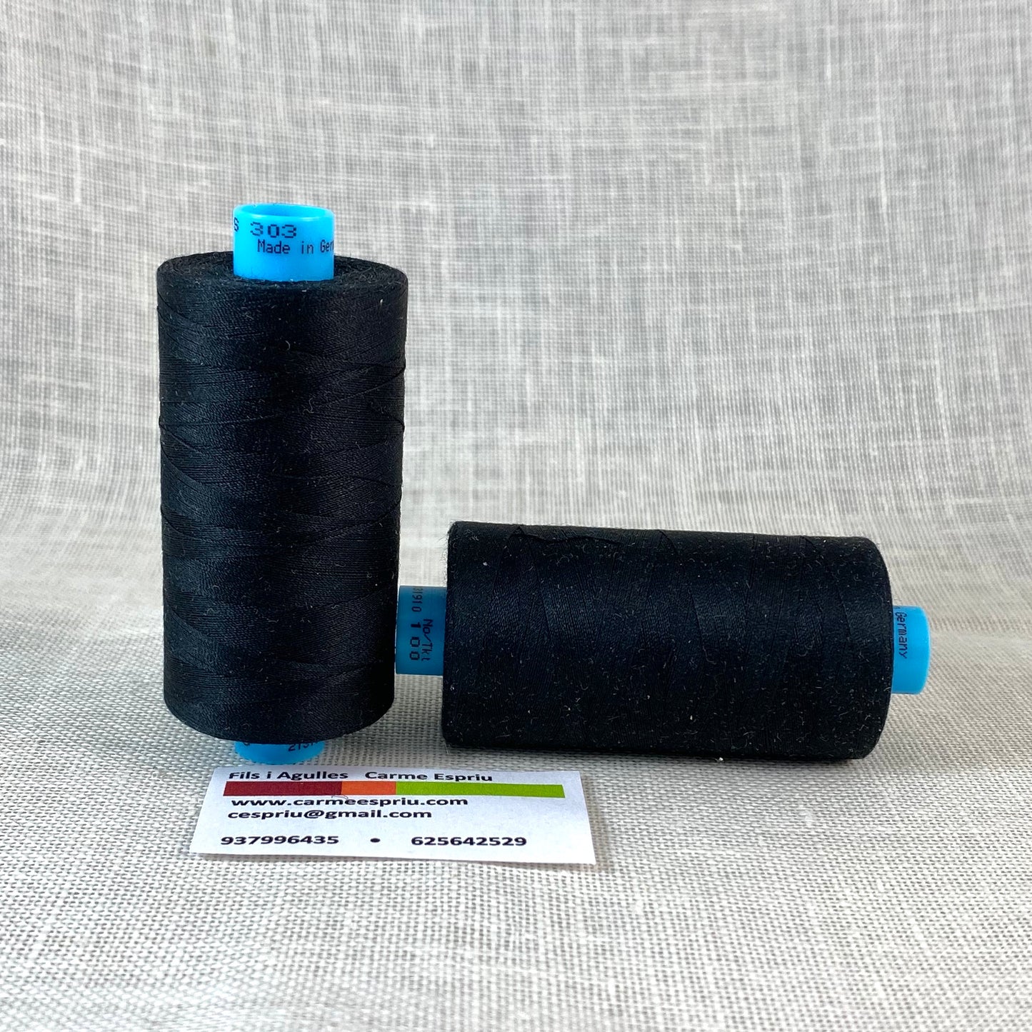 Gütermann fil de seda S-303 negre