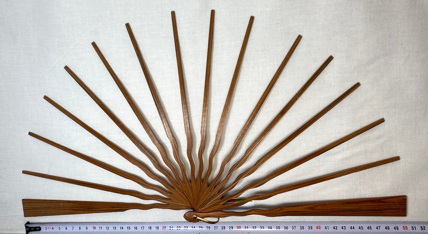 Varillaje Madera Ondas. Abanico Hinojosa. Madera Palosanto