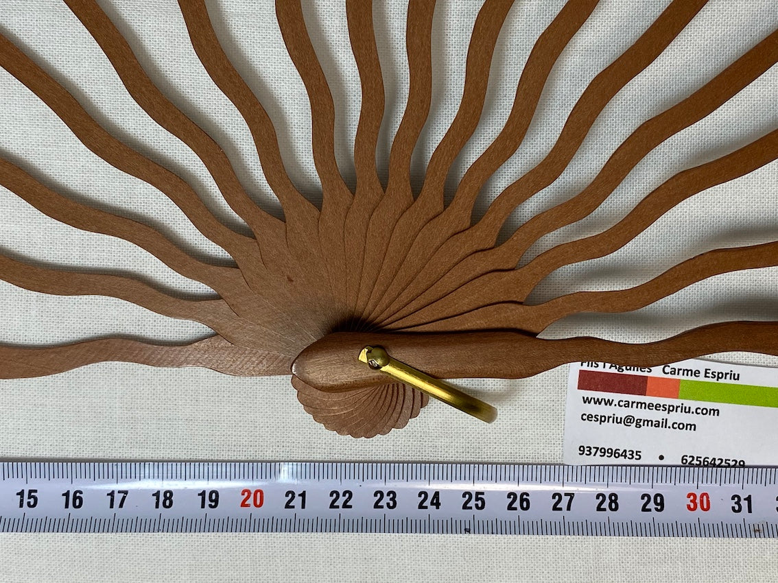 Varillaje Madera Ondas. Abanico Hinojosa. Madera Peral