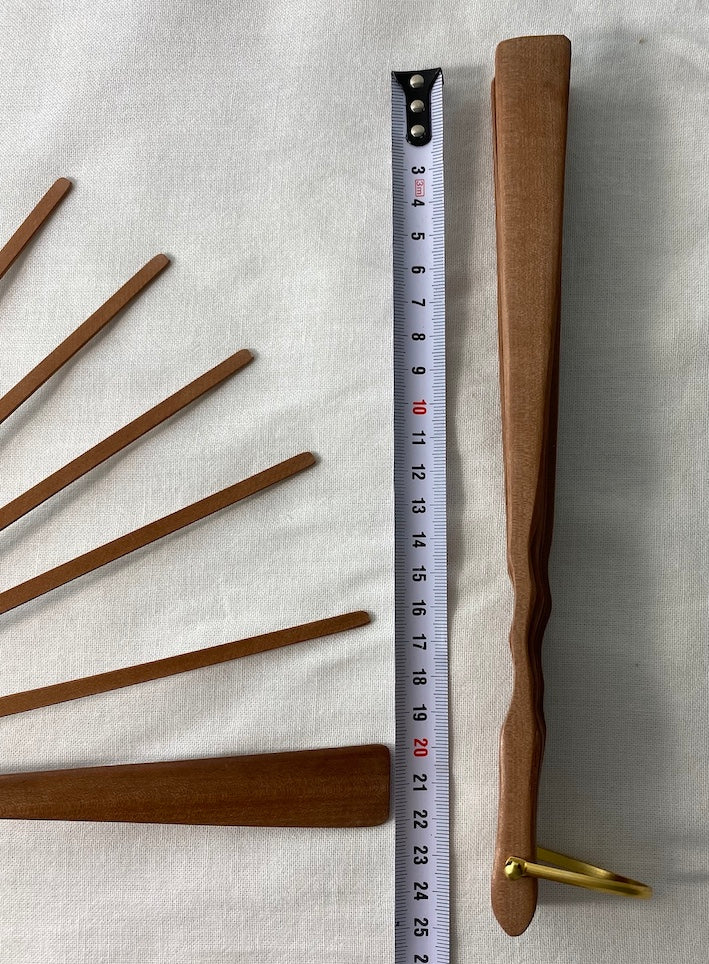 Varillaje Madera Ondas. Abanico Hinojosa. Madera Peral