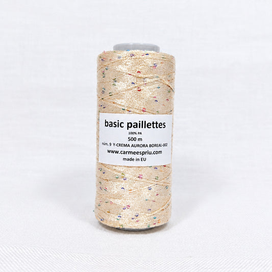 Basic Paillettes Crema Aurora Boreal